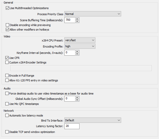 Advanced Settings