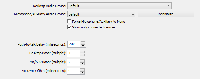 Audio Settings